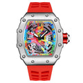 Swiss Brand Watch Men Overseas Mechanical Graffiti Quartz Watch Cutout Trendy Mens Watch Premium Waterproof