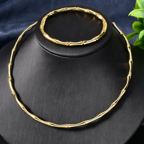 2025 Personality Design Neo-Chinese Stainless Slub Bangle Polish Light Fashionable New Bracelet Choker Set