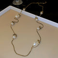 Old Dream Bead Huawei Crystal Oval Pendant Jewelry Set Light Luxury Niche Clavicle Chain Vintage Distressed Heavy-Duty Necklace