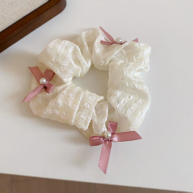 Korean Satin Polka Dot Scrunchie - view 11
