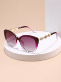 Big Frame Cat-Eye Women Sunglasses Sun-Proof New Import Trendy Slender Sunglasses Versatile Personality Ambience Sunglasses