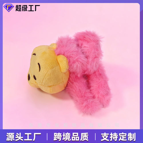 Custom Embroidered Plush Cartoon Plush Toy New Fall/Winter Plush Claw Back Brain Spoon Clip Soft Adorable Hair Accessory Claw Clip