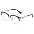 Big Frame 57 Shenzhen Pure Titanium Frame Fashionable Trendy Browline Frame Retro Handmade Big Frame Big Face Prescription Glasses Men