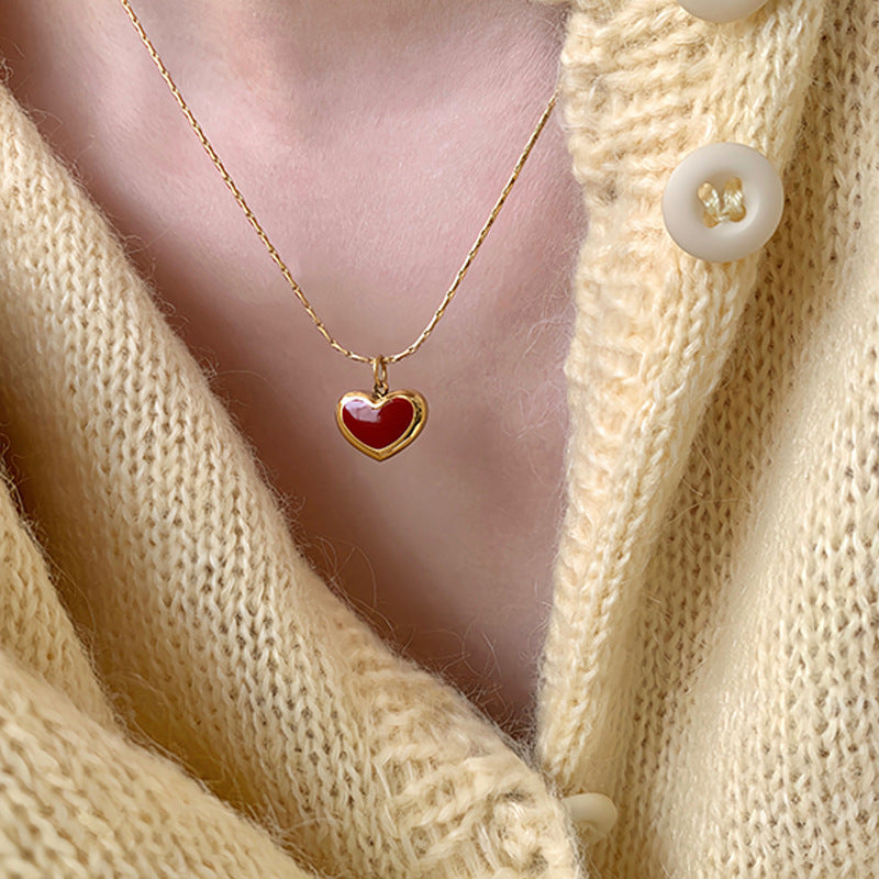 Korean Minimalist Silver Bow Pendant Necklace - view 7
