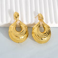 Middle East Jewelry Accessory Copper Gold Plated Large Electroformed Set Bead Collar Necklace Earrings Set 2-Piece Set Retro Imperial Breeze Wholesale
