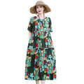 Short Sleeve Vacation Maxi Dress - Elegant Slimming Beach Holiday Dress Women