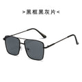 2022 New Metal Square Retro Western Ocean Lens Sunglasses Street Snap UV-Protection Glasses Wholesale