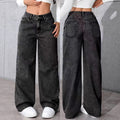 Casual Plus Size High Waist Loose Straight Leg Pants