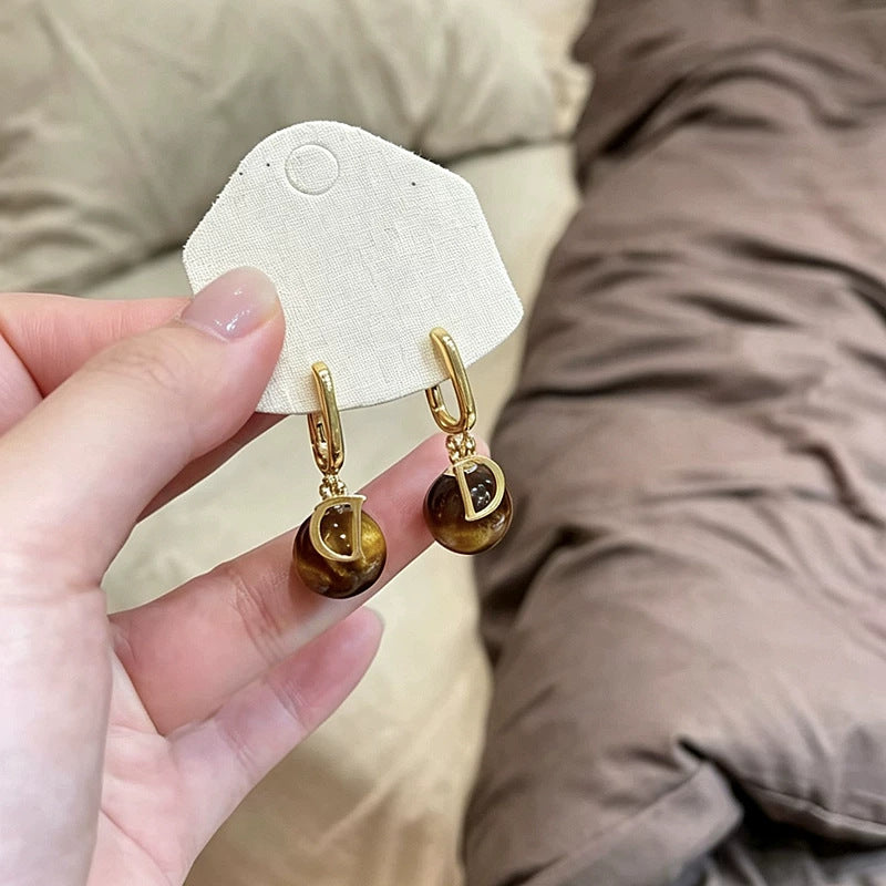 18K Gold-Plated Round Pendant Clip-On Earrings - view 2
