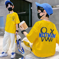 Boys' Streetwear Short Sleeve Sports Set
