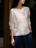 Summer Embroidered Crew Neck Beaded Sequin Heavy Skirt + Top Set