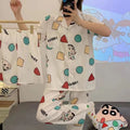 Women's Summer Japanese Short Sleeve Cardigan + Pants 3-Piece Set 2026 - 3-Piece Set Cardigan Apricot