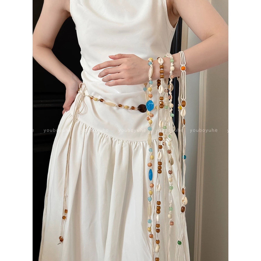 Bohemian Wooden Bead Waist Chain - view 2
