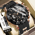 Swiss Brand New Multifunction Mens Watch Chronograph Time Glow Quartz Watch Live Export Bestseller Drop Ship