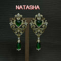 Vintage Glaze Retro Drop Elegant Imperial Breeze Earrings Set Versatile Neo-Chinese Heavy-Duty Stud
