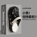 男士新款洞洞鞋夏季外穿沙滩防滑软底踩屎感透气沙滩凉拖鞋跨境