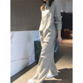 Spring-Summer Chinese Ethnic Linen Cotton Wide Leg Pants + Shirt Set