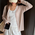 Women's Summer Casual Versatile Knit Sun-Protection Lightweight Cardigan + Jacket 202 - Black