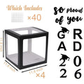 2026 Kindergarten Decoration Photo Graduation Photography Background Arrangement Box Black GRAD Graduation Balloon Box