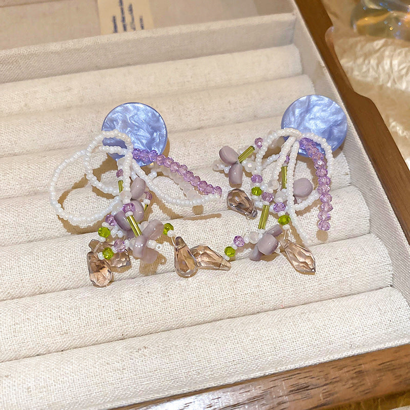 Oversized Pleated Flower Clip-On Earrings - view 11