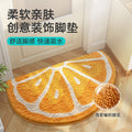 bathroom floor mat non-slip mat fruit creative flocking mat home bathroom door strong absorbent carp