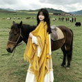 Women's Ethnic Shawl + Cape 2026 - Yellow