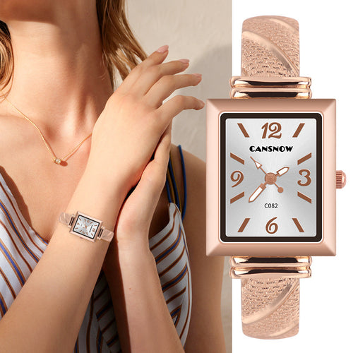 2024 Cross-Border New Hot Sale Fashionable Women Versatile Gold Bangle Personality Fashionable Watch Bracelet