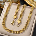 New Bestseller Overseas Necklace Bracelet Set Western Men Women Hip-Hop Stainless Net Form Chain Jewelry Set