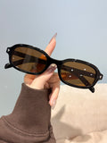 Oval Round Small-Frame Sunglasses UV-Proof Trendy New Fashionable Trendy Unisex Premium Influencer Sunglasses