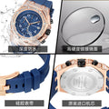 PINTIME / Item Time Watch Silicone Band Octagonal Design With Date Waterproof Rhinestone AliExpress Plaid Side Style