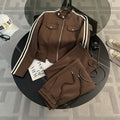 Fall Sporty Fashion Wide Leg Pants + Hoodie + Jacket 2-Piece Set