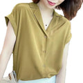 Summer Fashion Slimming Short Sleeve Lapel Collar Cardigan + Shirt