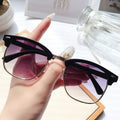 Overseas Classic 3016 Sunglasses Retro Stud Browline Half-Rim Sunglasses Trendy Men Glasses Driving Company Machine