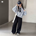 Girls' Striped Shirt & Wide-Leg Pants Set - 2-Piece