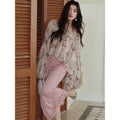 Women's Early Spring New Chinese Fashion Lantern Sleeve Printed Loose Lantern Camisol - Top