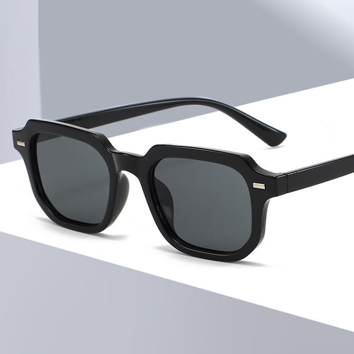 2024 New Import Square Sunglasses Western Fashionable Simple Polygon Rivet Men Sunglasses Women Glasses