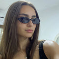 New Small-Frame Women Sunglasses Western Retro Teardrop Shape Women Sunglasses Premium Fruit Freeze Color Sun-Proof Sunglasses