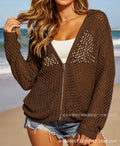 Summer Fashion Knit Long Sleeve Hollow-Out Set