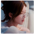 Rimless Prescription Glasses Dazzle Dazzling Anti-Blue Plano Xu Yan Style Fashionable Retro Glasses Frame Prescription Sunglasses