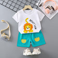 Women's Summer Cotton Short Sleeve Set 2026 | 2 Piece Outfit Set - Orange