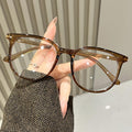 Retro Round Glasses Frame Women 2025 New Overseas Bare Face Round-Square Plano Tea Exquisite Glasses Frame