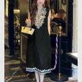Cotton Linen Embroidered Sleeveless Casual Long Dress, Summer Vacation