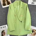 Women's Fall Korean Casual Petite Blazer 2026 - Orange Red