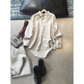 Spring-Summer Chinese Ethnic Linen Cotton Wide Leg Pants + Shirt Set