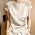 Summer Fashion Slimming Patchwork Twist Top