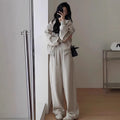 Fall Sporty Casual Wide Leg Pants + Hoodie 2-Piece Set