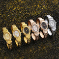 2024 Amazon ebay AliExpress Bestseller Gold Rose Gold Color Bangle Quartz Womens Watch Niche Small Dial Watch