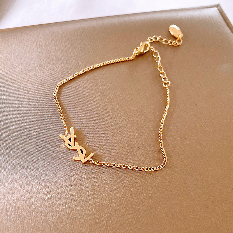 Zircon Iris Flower Cross Bracelet - view 9