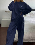 Fall Sporty Casual Loose Hoodie + Pants 2-Piece Set