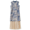 New Chinese Style Heavy Embroidery Modified Cheongsam Long Dress N4073